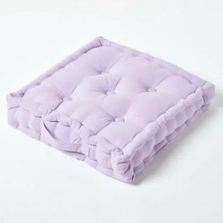 Μαξιλάρι δαπέδου από βαμβακερό απλό μοβ