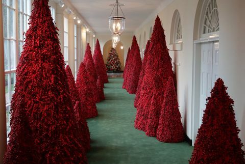Decorações de Natal em exibição na Casa Branca