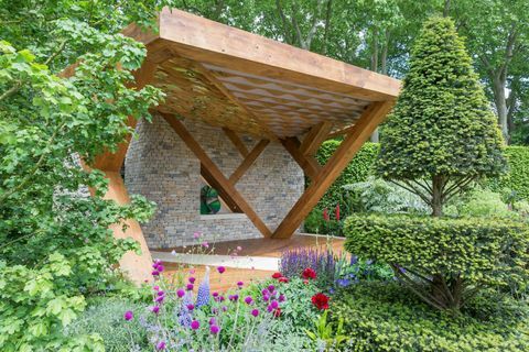 ο κήπος morgan stanley σχεδιασμένος από τον chris beardshaw χορηγός του morgan stanley rhs chelsea λουλουδιών 2017