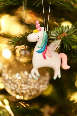 Foto di decorazioni natalizie con unicorno