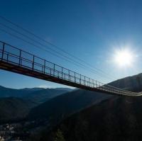 Gatlinburg SkyBridge, die drittlängste Fußgängerbrücke der Welt, ist jetzt in Tennessee geöffnet