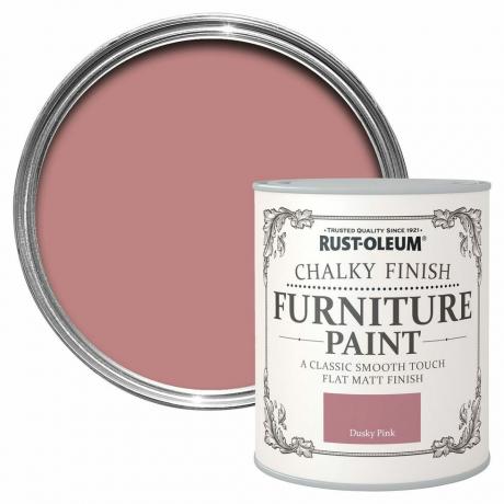 Темно-розовая меловая матовая краска для мебели