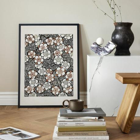Plakat z vzorcem japonskih cvetov