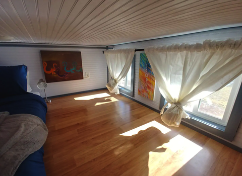 „Blue Baloo“ Nevadoje yra mažas namas, kurį galima išsinuomoti „airbnb“