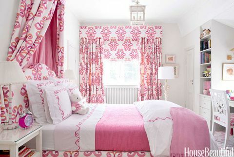 ピンクの寝室の装飾