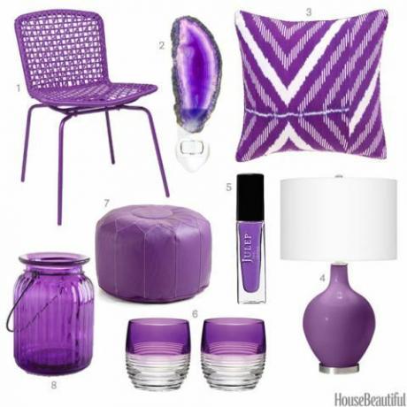 明るい紫のホームアクセサリー