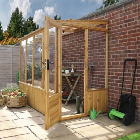 8 x 4 Waltons Lean-to Pent Wooden Greenhouse