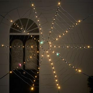 100 LED Light Up Arañas Web