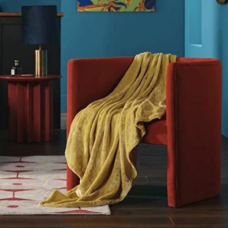 Cobertor de lã amarelo mostarda Bedsure Cobertor de lã 