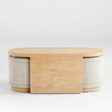Ovalt häckningsbord med pallar