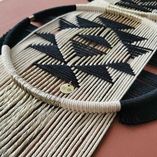 House of Harlow 1960 Creator Collab Macrame Woven Wall Hanging