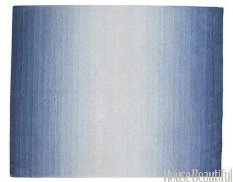 modrý koberec z ombre
