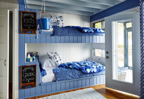 Синий, Дизайн интерьера, Комната, Текстиль, Кровать, Пол, Потолок, Стена, Постельное белье, 