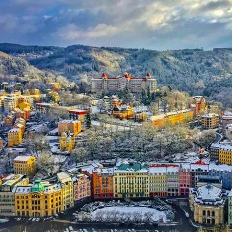 panorama över Karlovy varierar, Tjeckien