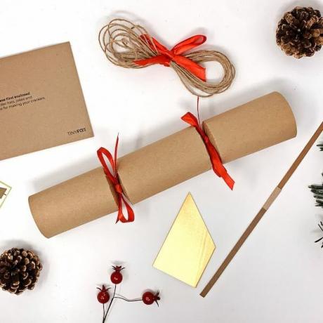Bastelset für Weihnachts-Cracker aus Kraftpapier