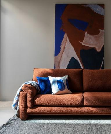 паризький 3-місний диван, на малюнку з масивної цегли букле £2749