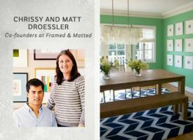 Sala de mese verde a lui Chrissy și Matt Droessler