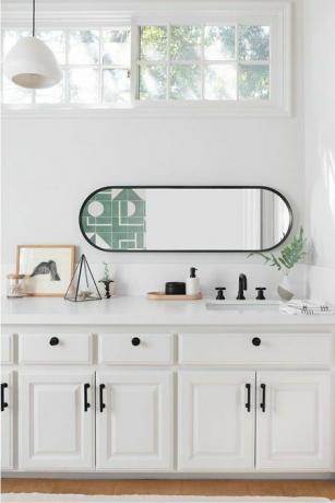 ideas de espejo de baño ovalado