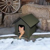 Casa pentru animale de companie încălzită Amazon menține caldă pisicile în aer liber în timpul iernii