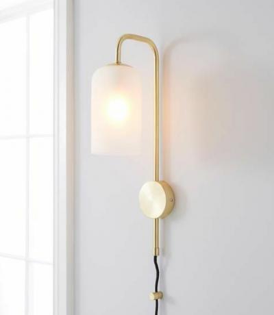 Lámpara de pared enchufable efecto dorado palazzo