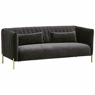 Tuftowana aksamitna sofa