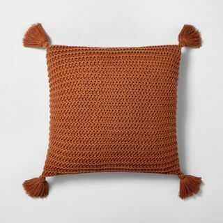 Coussin décoratif en tricot épais 