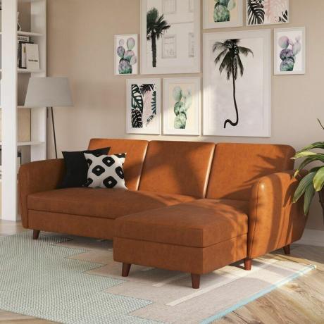 Ανακλινόμενος καναπές και ξαπλώστρα Perry Faux Leather