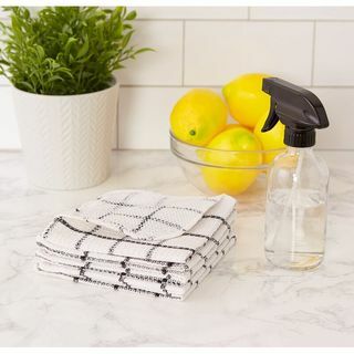 6 чорно -білих тканин для миття посуду