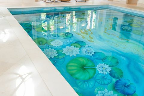 Abbottswood Lodge - Weybridge - vannlilje svømmebasseng design