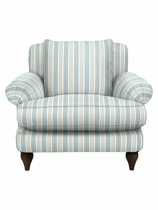 Findon Sessel aus taubenblauem Twill 