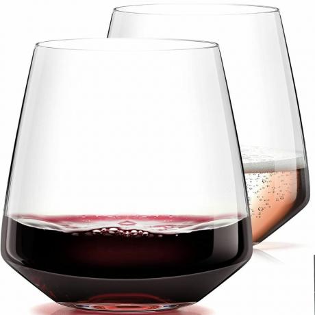 Bicchieri da vino senza stelo, set da 4