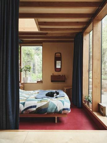 אדריכל מודרני בנוי חדר שינה