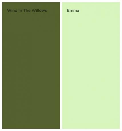 Barvy kolekce Valspar The Bookcase - Wind in the Willow and Emma