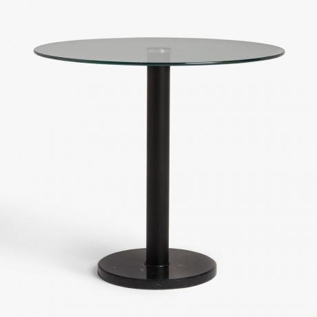 Enzo 2-местный стеклянный круглый обеденный стол, черный мрамор