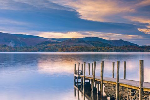 Lake District landsbygd bryter Storbritannien 2018