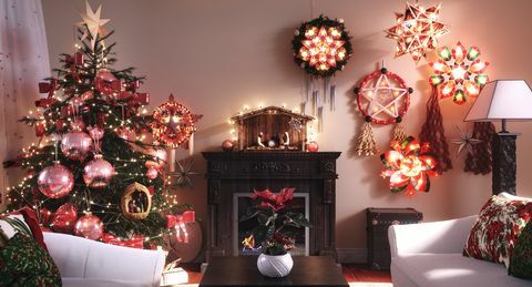 vánoční obývací pokoje z celého světa