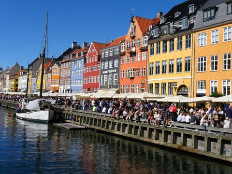 Канал в Копенгагене, Дания