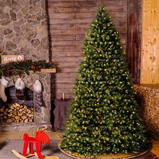 Vnaprej osvetljeno umetno božično drevo 