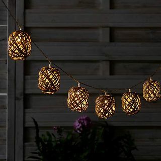 10 LED French Cane Outdoor Ball String Lights
