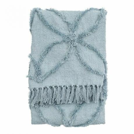 Petal Tufted Throw in Blue