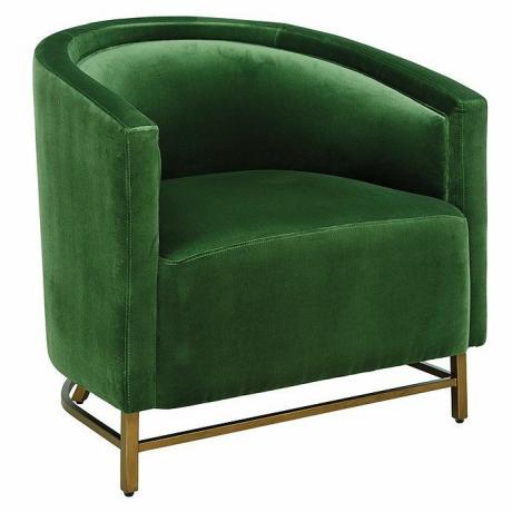 Stolička, zelená, nábytok, klubová stolička, lakťová opierka, podložka Futon, koža, 