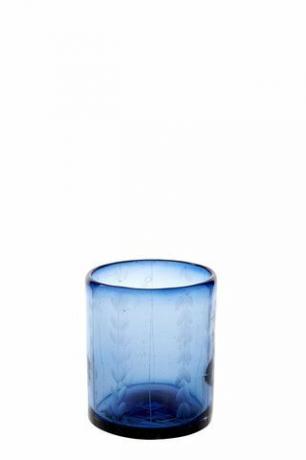 Franska blå kortblad glas