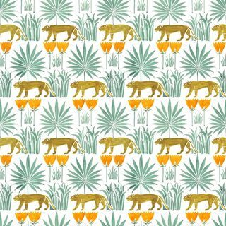 Lioness & Palms Wallcovering