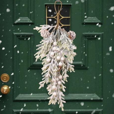 Сосновий ліс Різдво двері Swag вінок прикраси