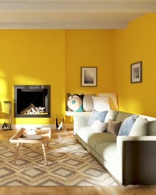 Valspar Satin Geometric Yellow Paint