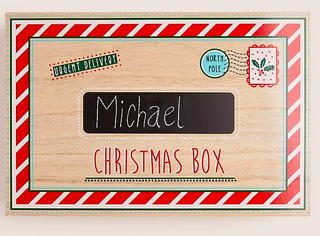 Μεγάλο τελειωμένο ξύλινο κουτί παραμονής Χριστουγέννων