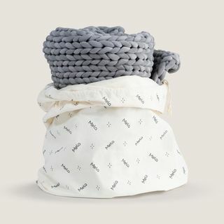 Chunky Knit Velvet-vægtet tæppe