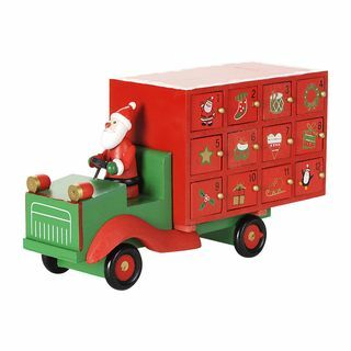 Drewniany kalendarz adwentowy Santa Truck
