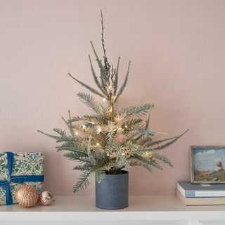 Mini božično drevo v lončkih velikosti 60 cm, mikro svetlobni sveženj