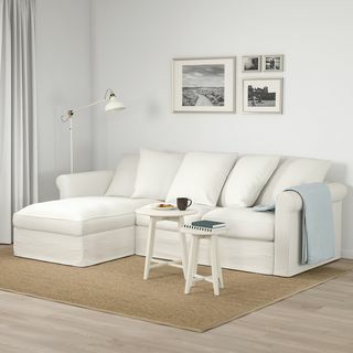 GRNLID sofa med oppbevaring sjesel